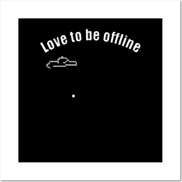 Offline T-rex T-shirt design Wall Art by Vectraphix